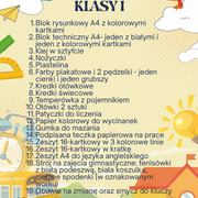 Wyprawka do klasy 1 